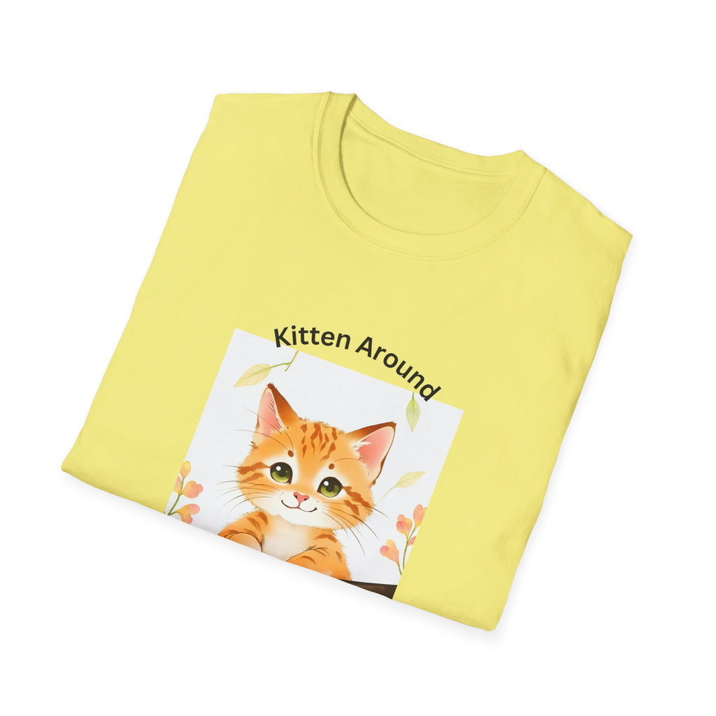 Cat Lover's Softstyle T-Shirt - 'Kitten Around"