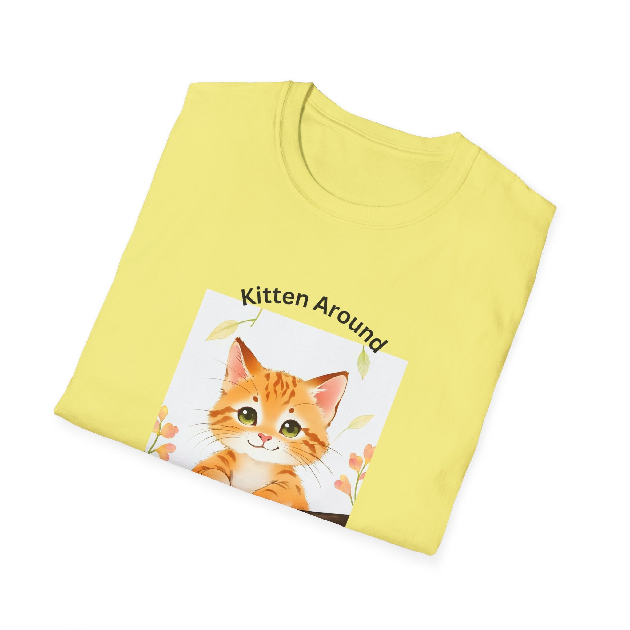 Cat Lover's Softstyle T-Shirt - 'Kitten Around"