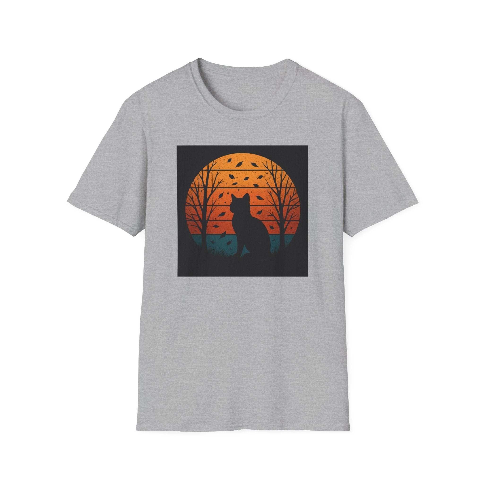 Mystical Sunset Cat T-Shirt | Nature Lover Shirt, Gift for Cat Owners, Fall Apparel, Birthday Gift, Unisex Tee