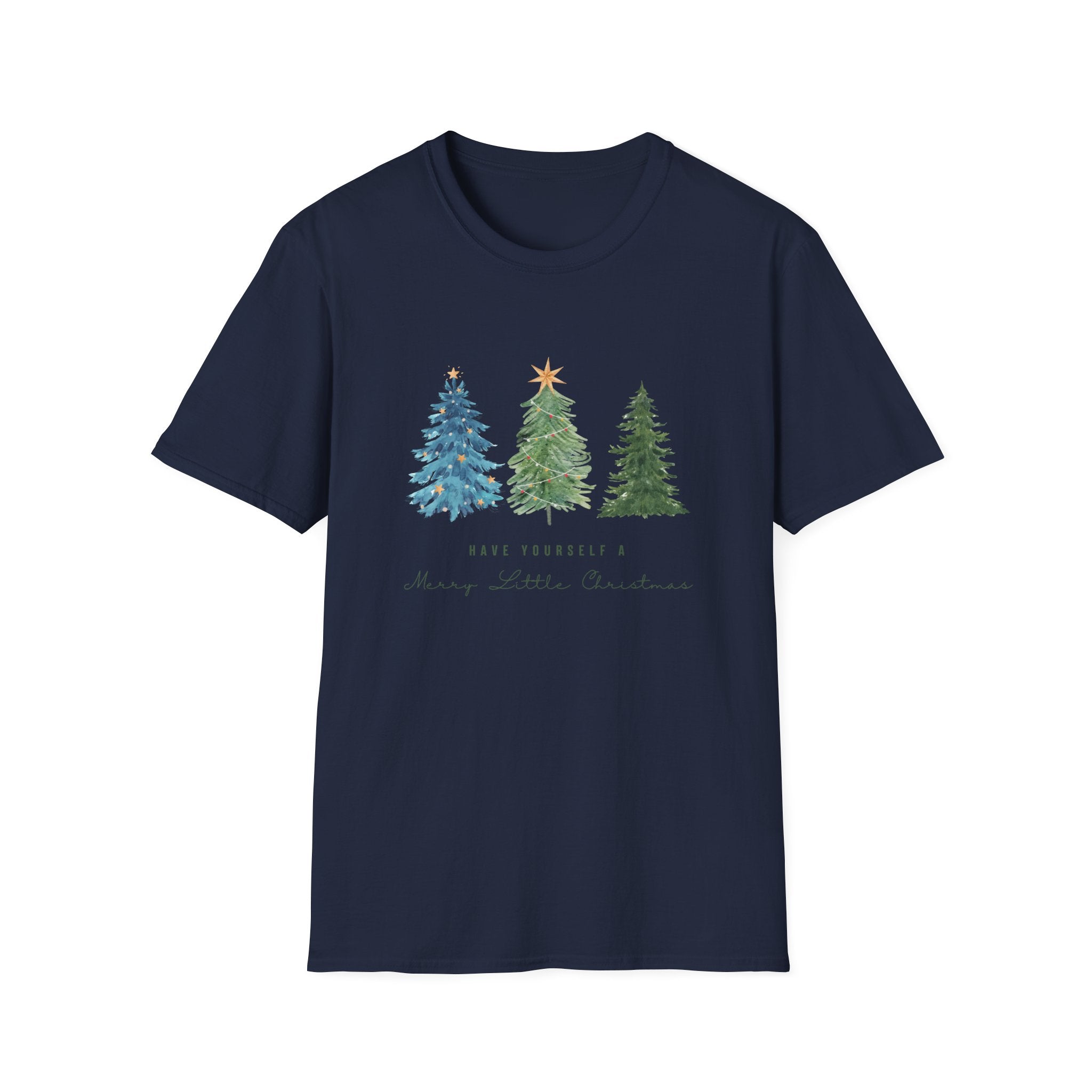 Festive Holiday T-Shirt - Christmas Trees Design