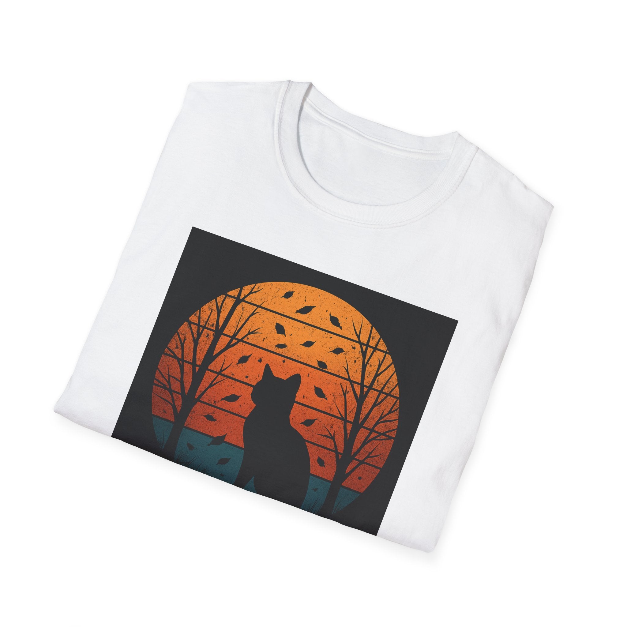 Mystical Sunset Cat T-Shirt | Nature Lover Shirt, Gift for Cat Owners, Fall Apparel, Birthday Gift, Unisex Tee