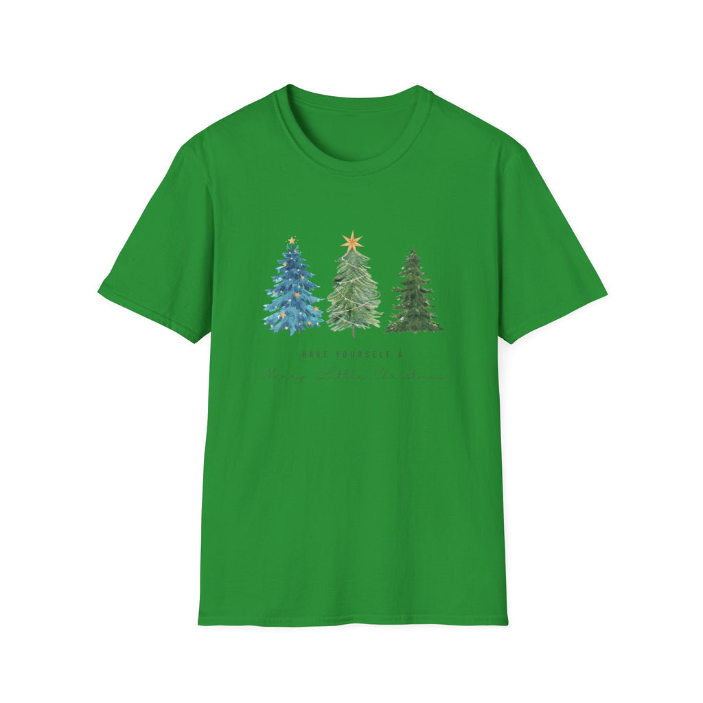 Festive Holiday T-Shirt - Christmas Trees Design
