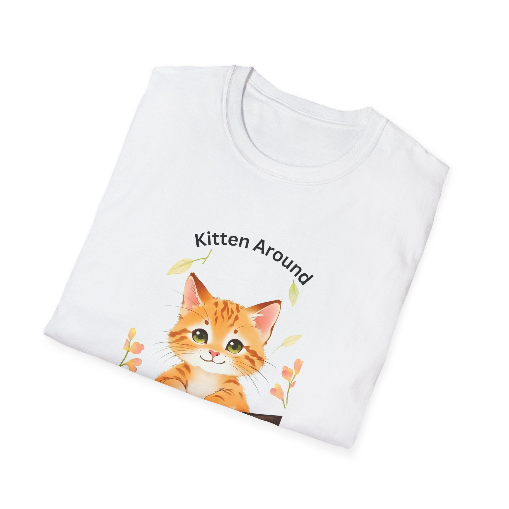 Cat Lover's Softstyle T-Shirt - 'Kitten Around"