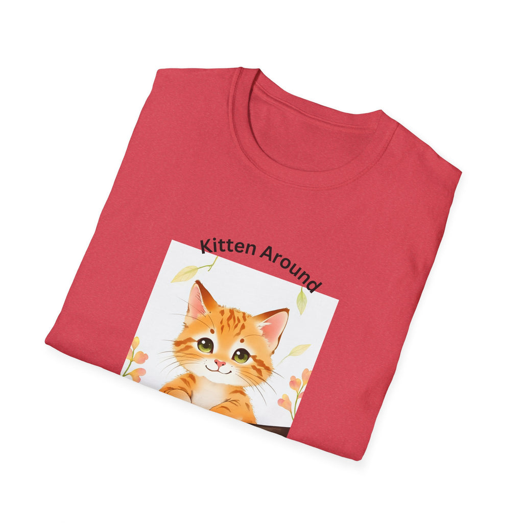 Cat Lover's Softstyle T-Shirt - 'Kitten Around"