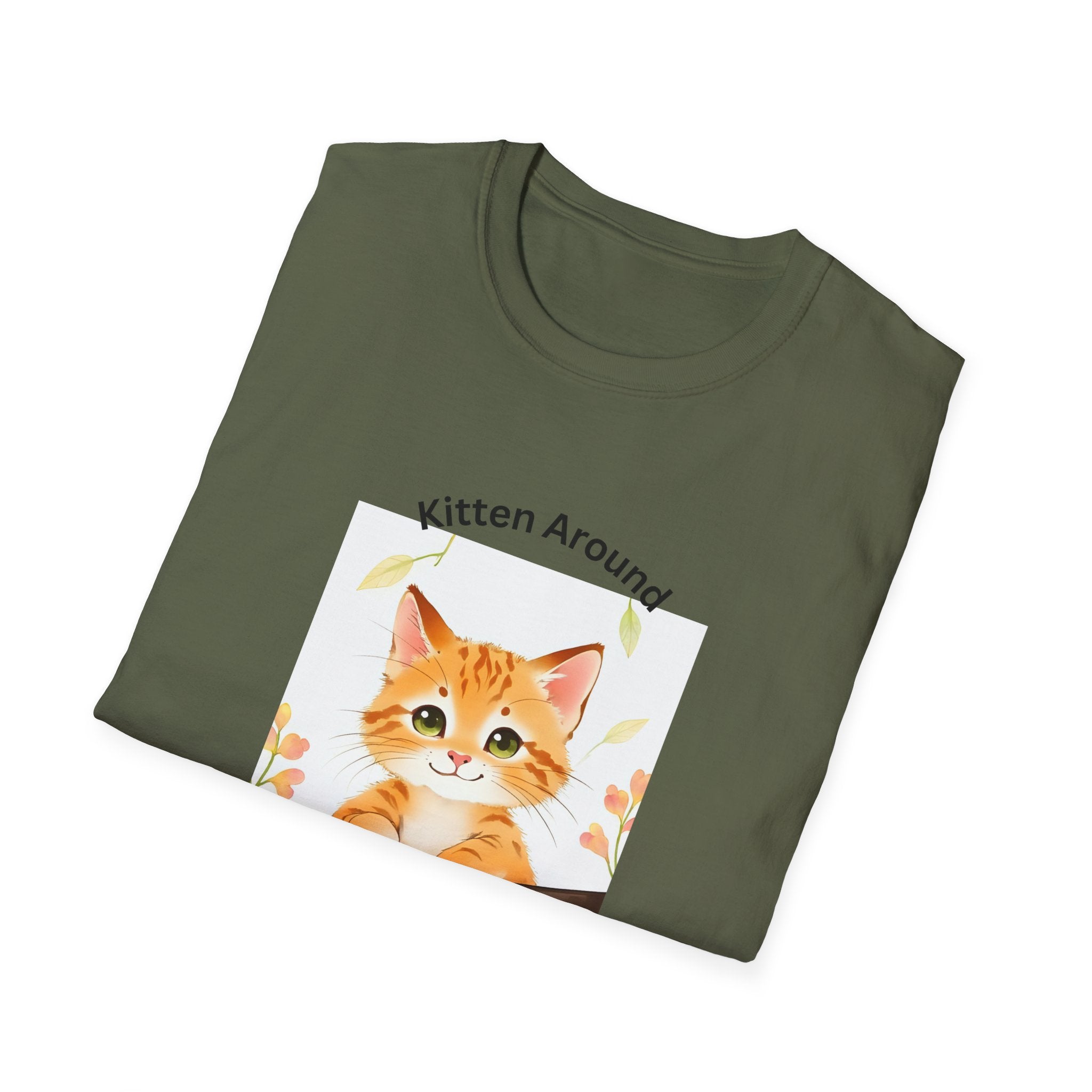 Cat Lover's Softstyle T-Shirt - 'Kitten Around"