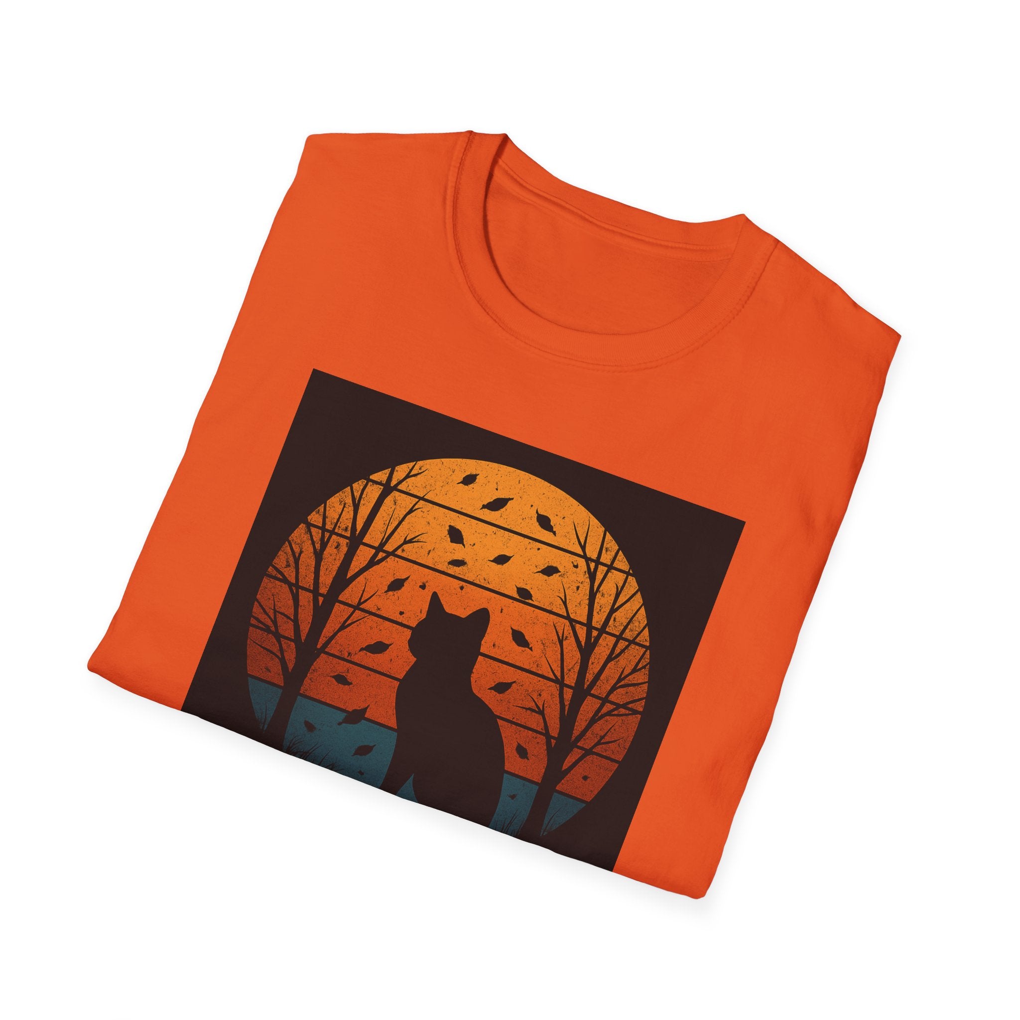 Mystical Sunset Cat T-Shirt | Nature Lover Shirt, Gift for Cat Owners, Fall Apparel, Birthday Gift, Unisex Tee