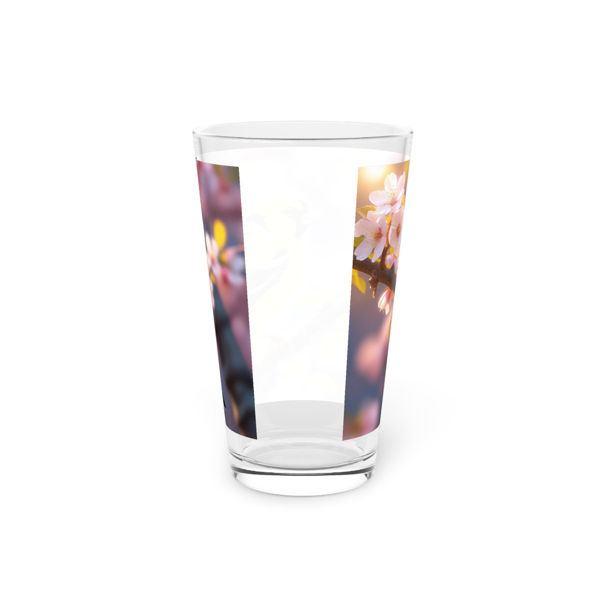 Spring Blossom Pint Glass - Colorful Floral Glassware, Gift for Nature Lovers, Home Bar Decor, Outdoor Party Drinkware, Unique Drinkware