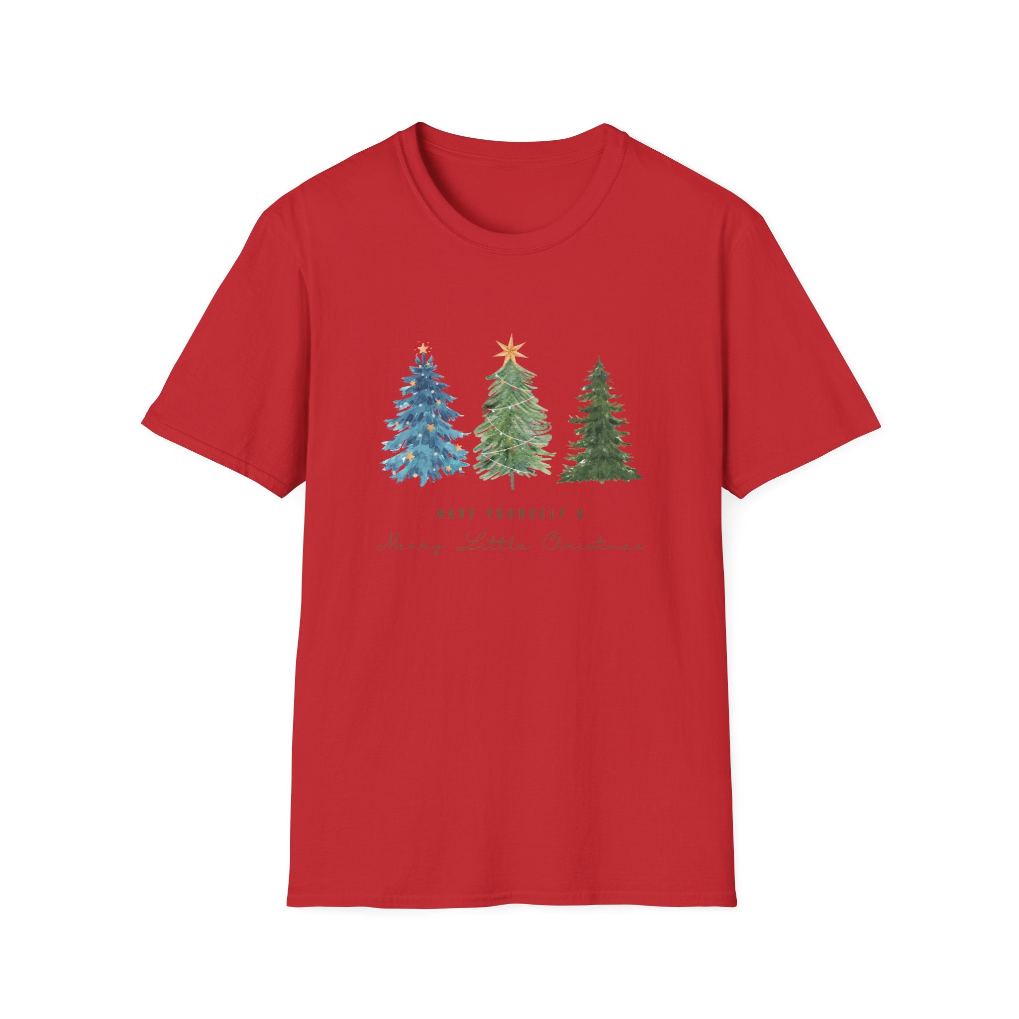 Festive Holiday T-Shirt - Christmas Trees Design