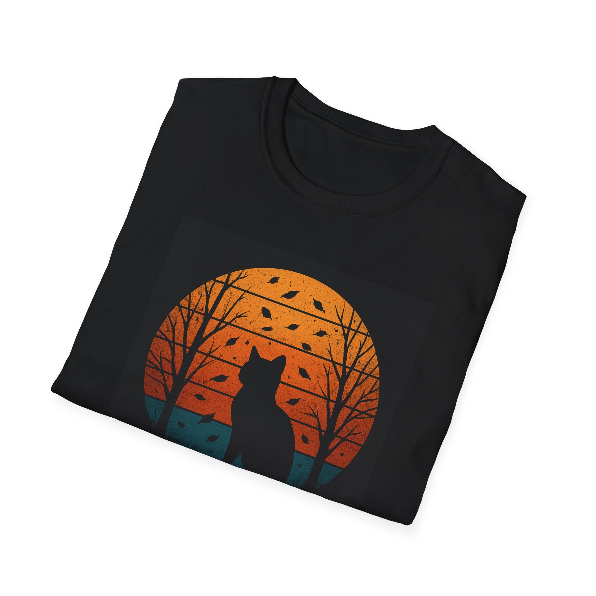 Mystical Sunset Cat T-Shirt | Nature Lover Shirt, Gift for Cat Owners, Fall Apparel, Birthday Gift, Unisex Tee