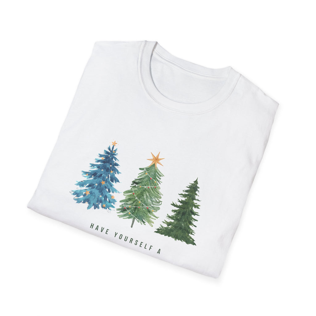 Festive Holiday T-Shirt - Christmas Trees Design