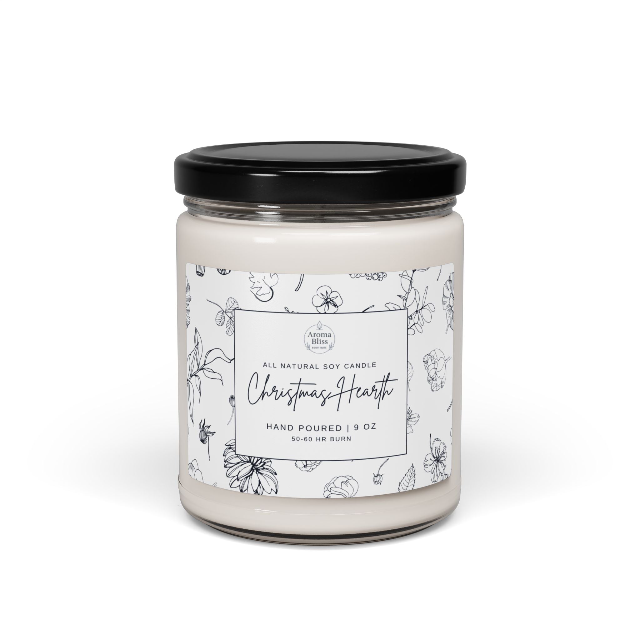 Christmas Hearth Candle, 100% Soy Wax