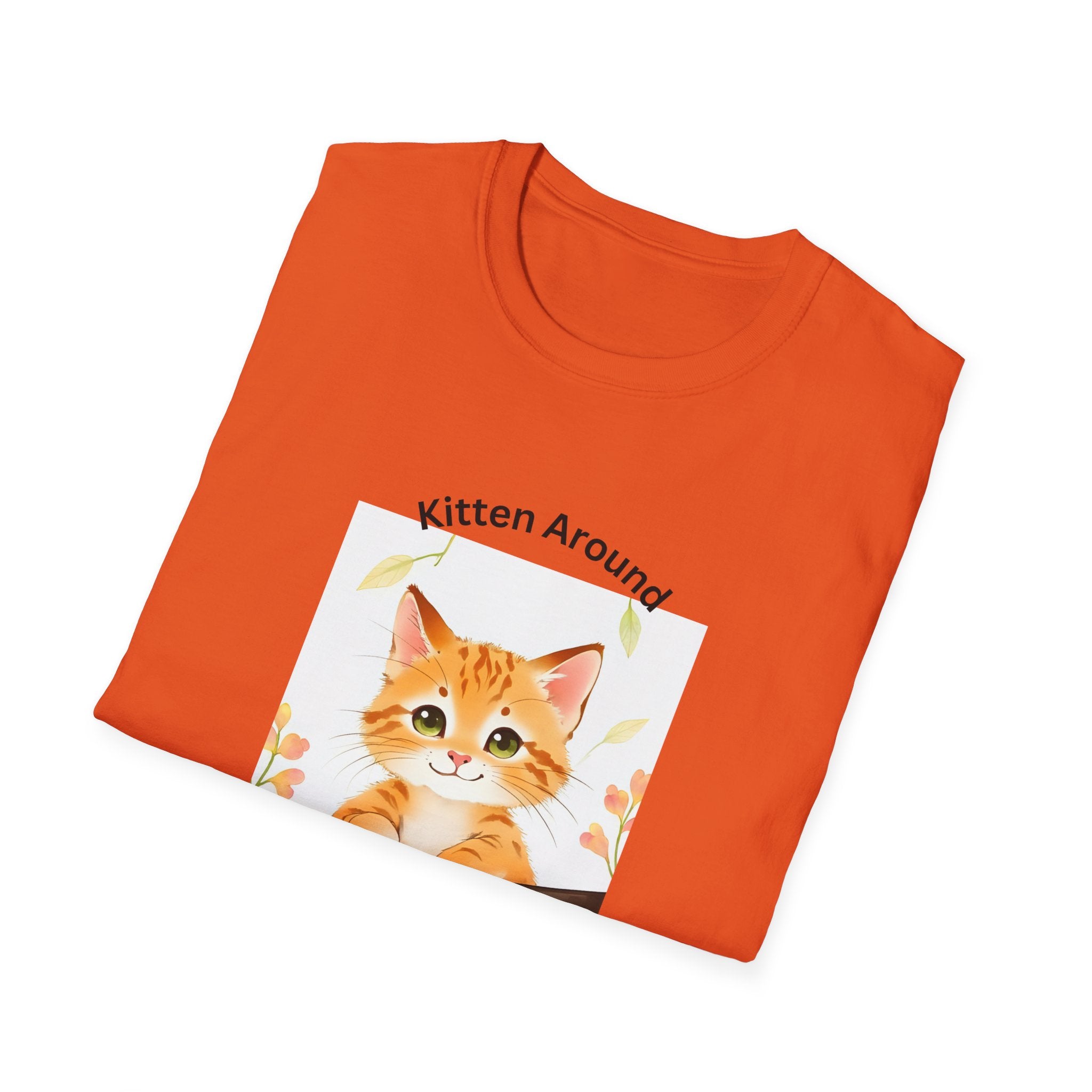 Cat Lover's Softstyle T-Shirt - 'Kitten Around"