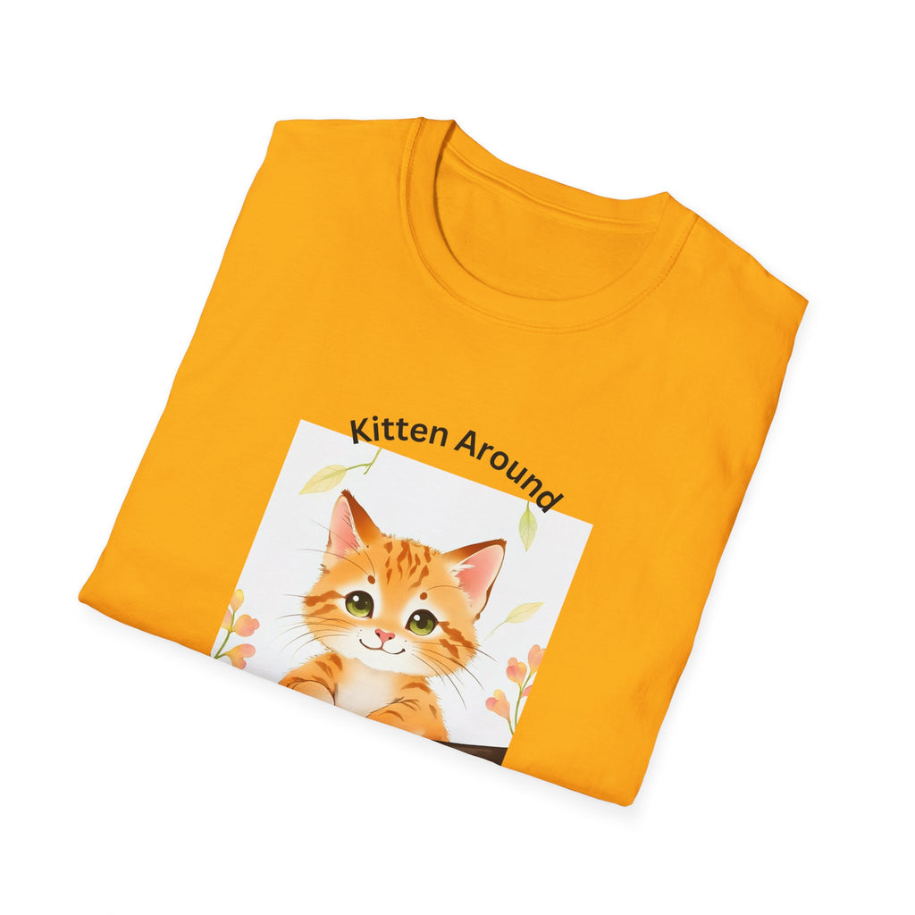 Cat Lover's Softstyle T-Shirt - 'Kitten Around"